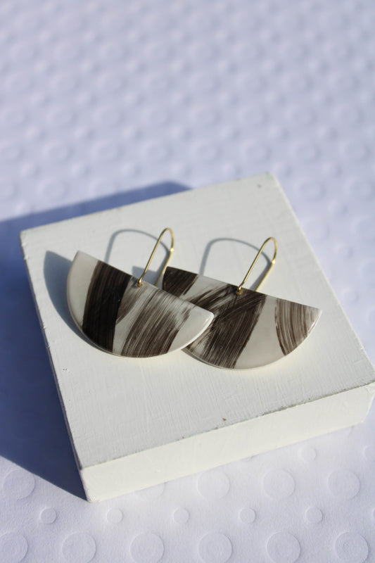 Kline Earrings - Black & White