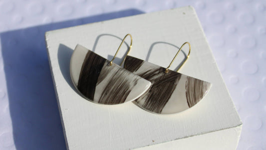Kline Earrings - Black & White