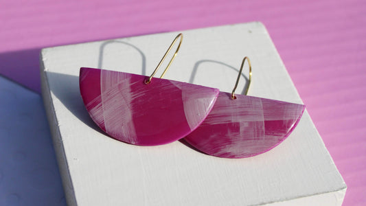 Kline Earrings - Dark Pink