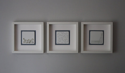 White Corner Glass Wall Piece