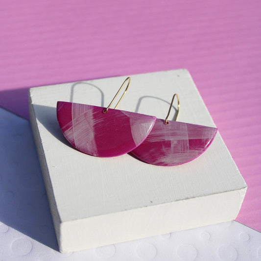 Kline Earrings - Dark Pink
