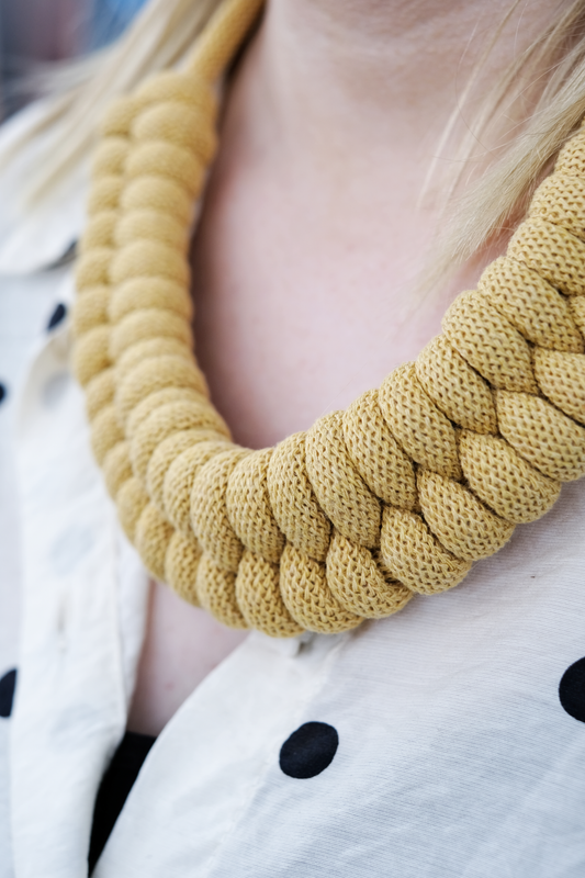 Recycled Rope Necklace - Honey Yellow