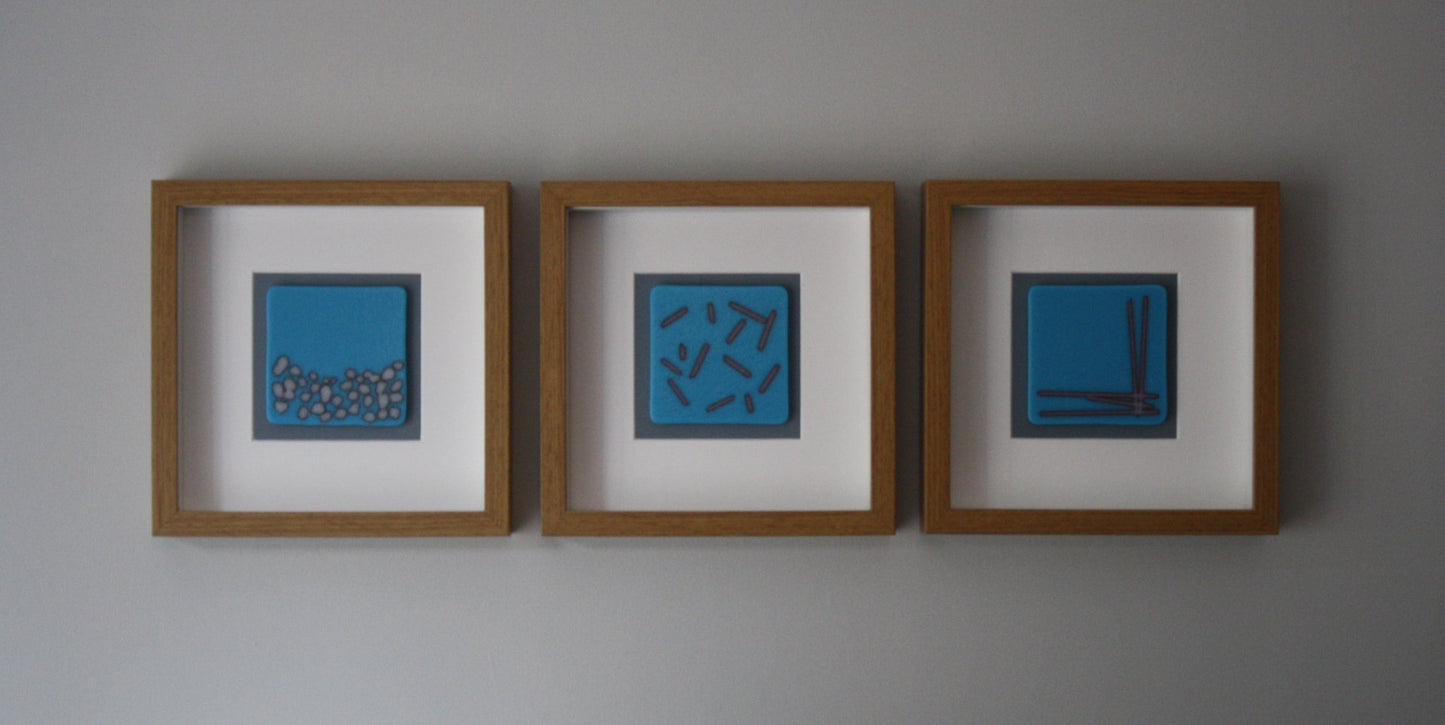 Blue Pebble Beach Glass Frame