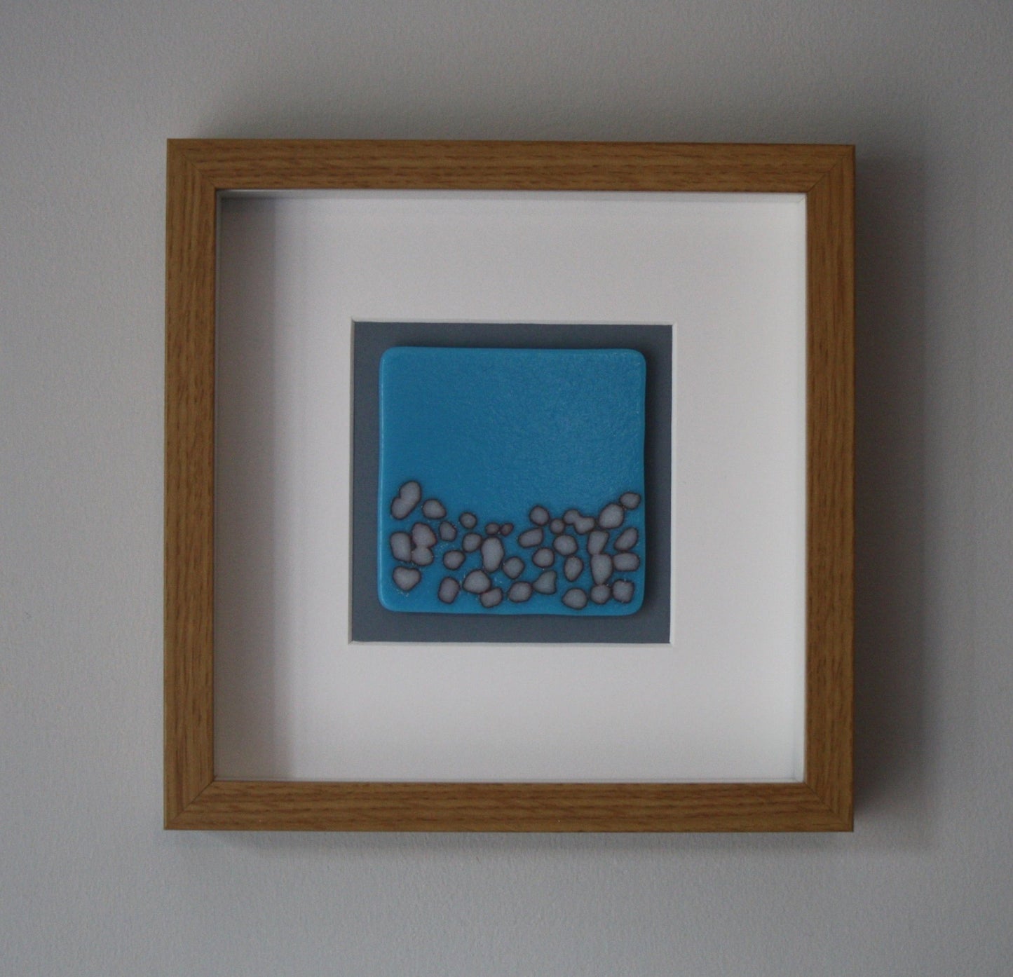 Blue Pebble Beach Glass Frame