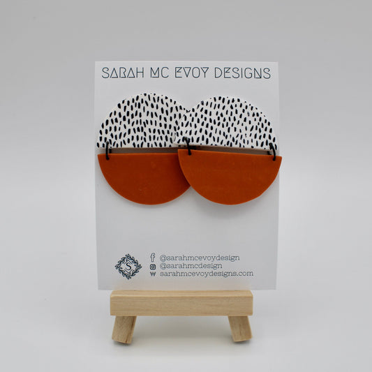 Burnt Orange Full Circle Earrings