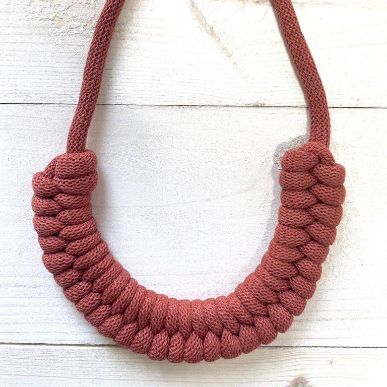 **New Burnt Orange Rope Necklace