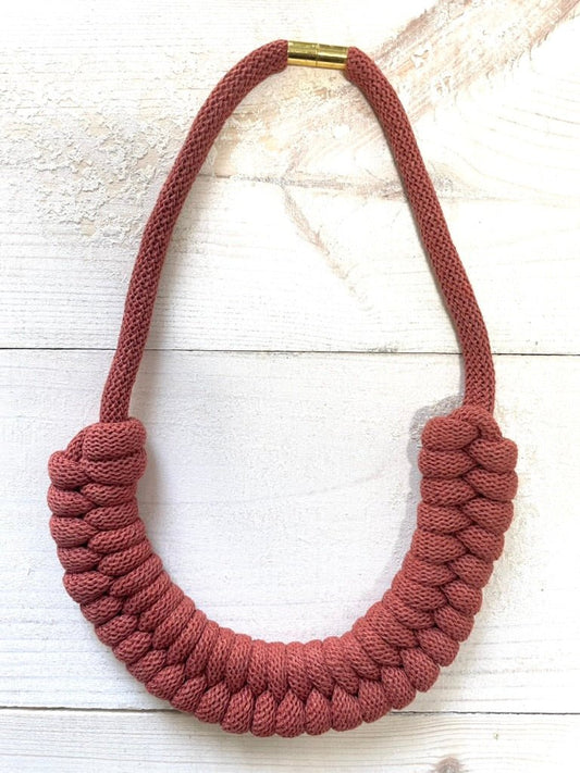 **New Burnt Orange Rope Necklace