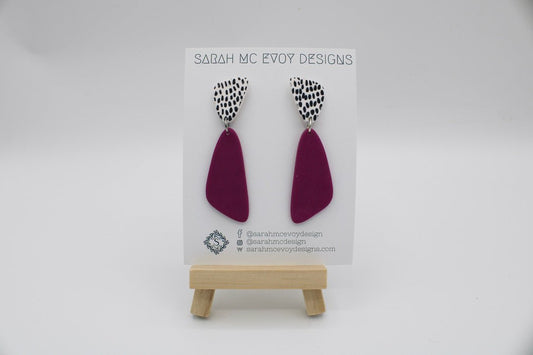 Plum Speckled Earrings